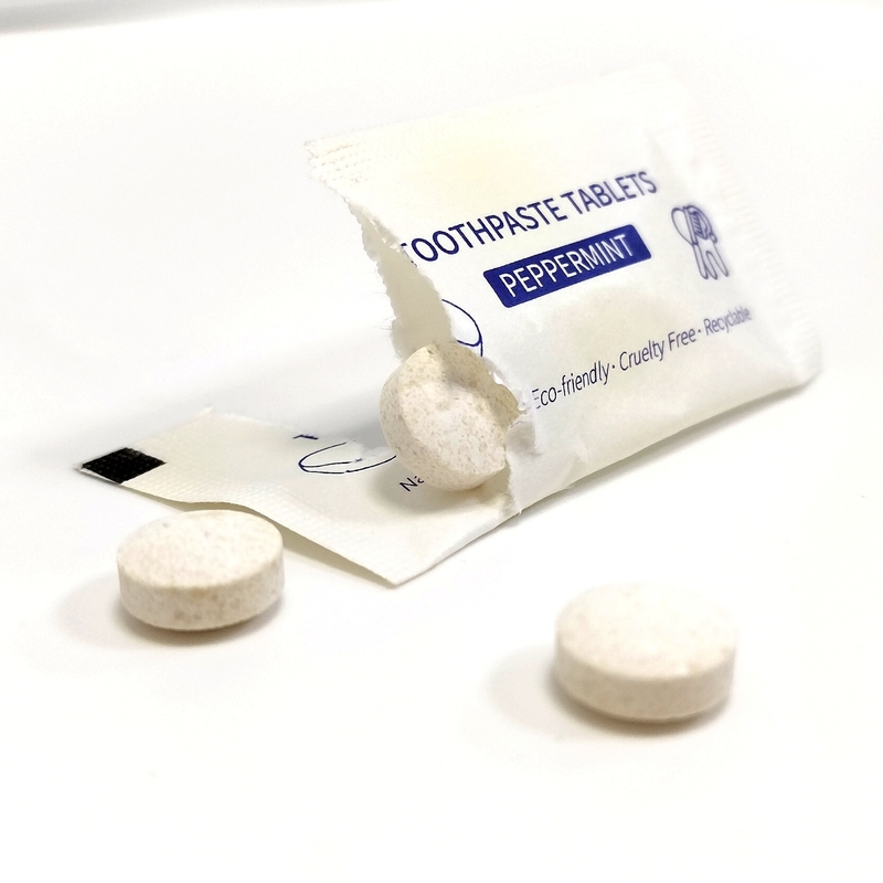タブレットの固体歯磨き粉の有機性口臭の除去剤のうがい薬の丸薬ミントを白くするホテル旅行サイズの歯
