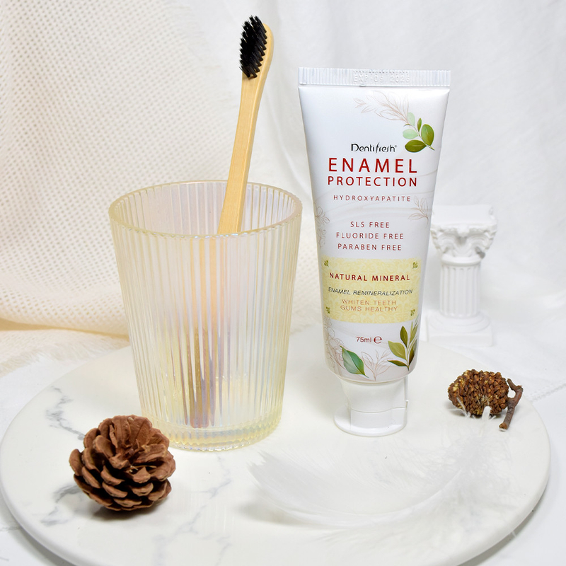 オーガニック 口腔ケア歯磨き粉 110g お茶の味 水素アパチト 歯を白くする天然植物抽出物