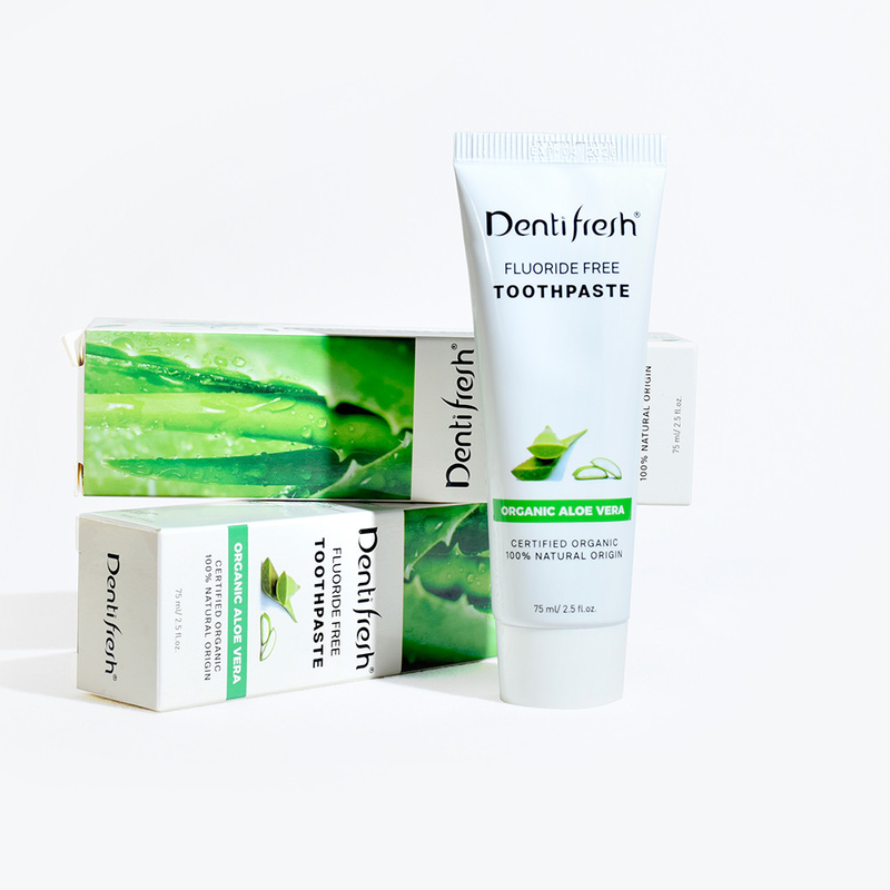 DENTIFRESH 天然 認定 アロエベラ 歯磨き粉 75ml 大人 子供 フロアード 無