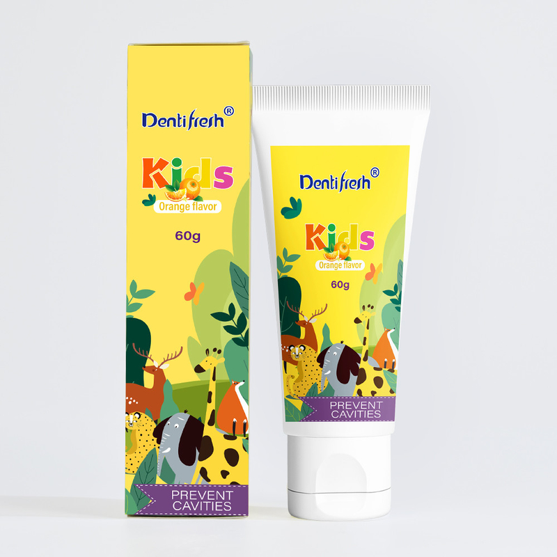 DENTIFRESH 60g オレンジ味歯磨き粉 オレンジ味歯磨き粉 子供用ミニ容量歯磨き粉