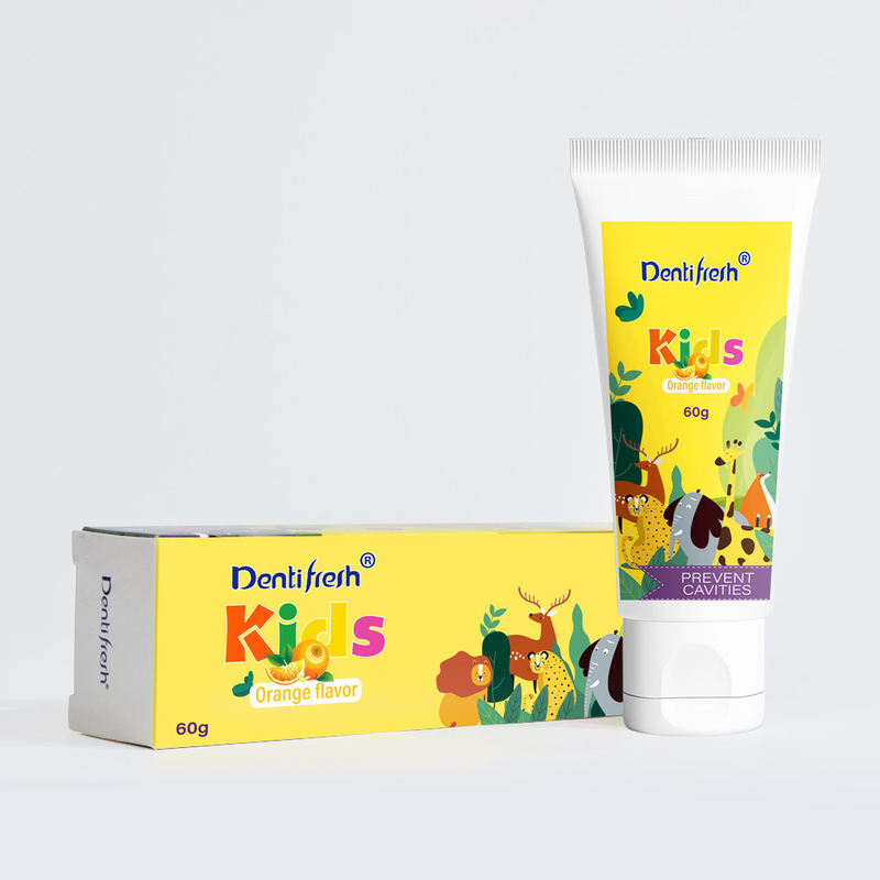 DENTIFRESH 60g オレンジ味歯磨き粉 オレンジ味歯磨き粉 子供用ミニ容量歯磨き粉