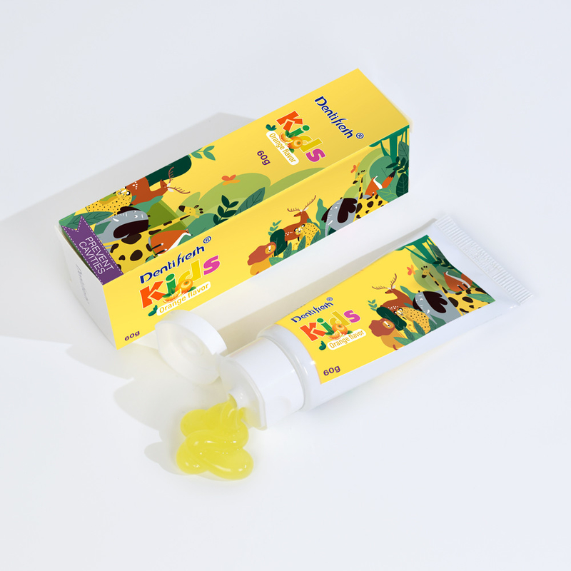 DENTIFRESH 60g オレンジ味歯磨き粉 オレンジ味歯磨き粉 子供用ミニ容量歯磨き粉