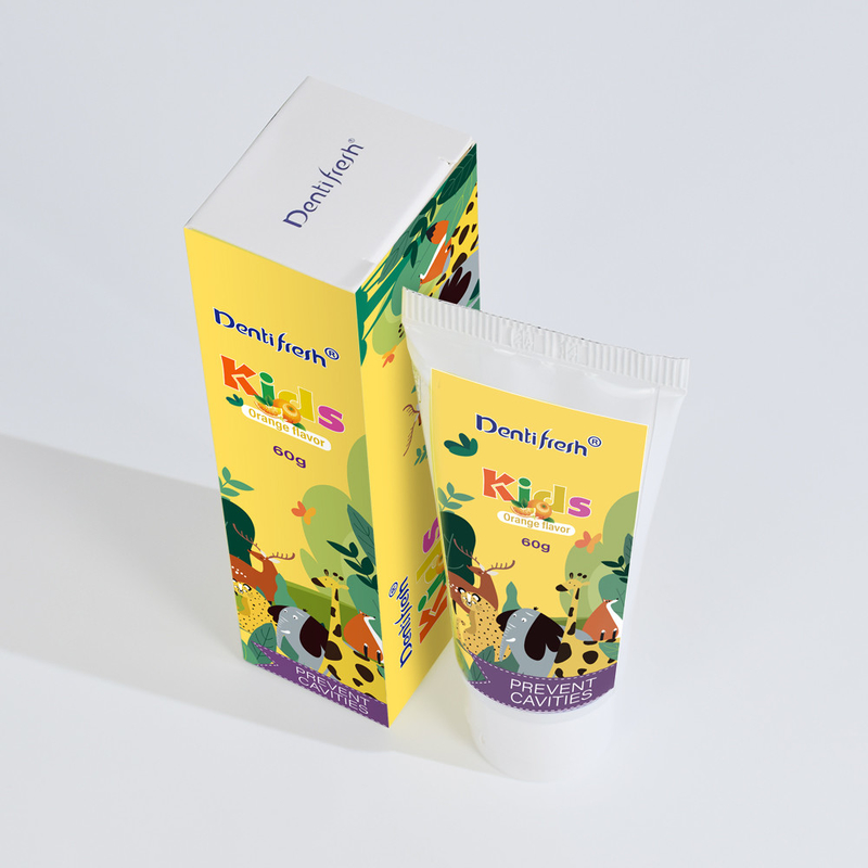 DENTIFRESH 60g オレンジ味歯磨き粉 オレンジ味歯磨き粉 子供用ミニ容量歯磨き粉