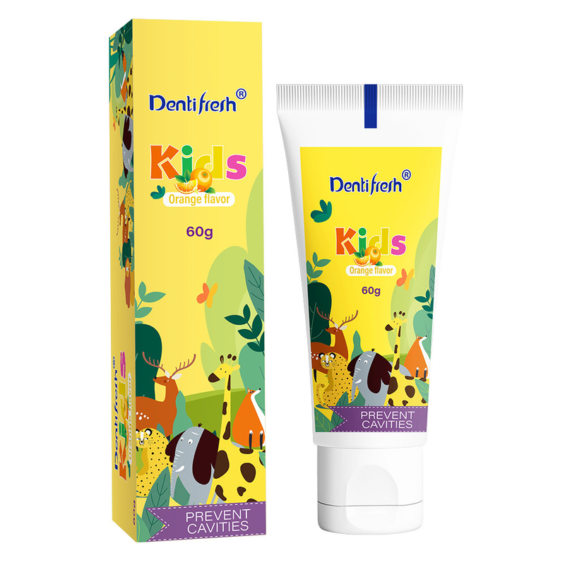 DENTIFRESH 60g オレンジ味歯磨き粉 オレンジ味歯磨き粉 子供用ミニ容量歯磨き粉