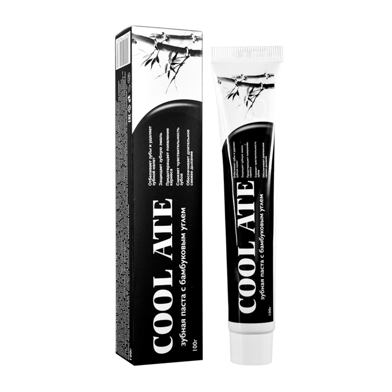 COOL ATE 竹炭歯磨き粉 - 汚れを消し,歯ぎしりを守ります 100g 歯を強くします 永続的な新鮮さと清潔感