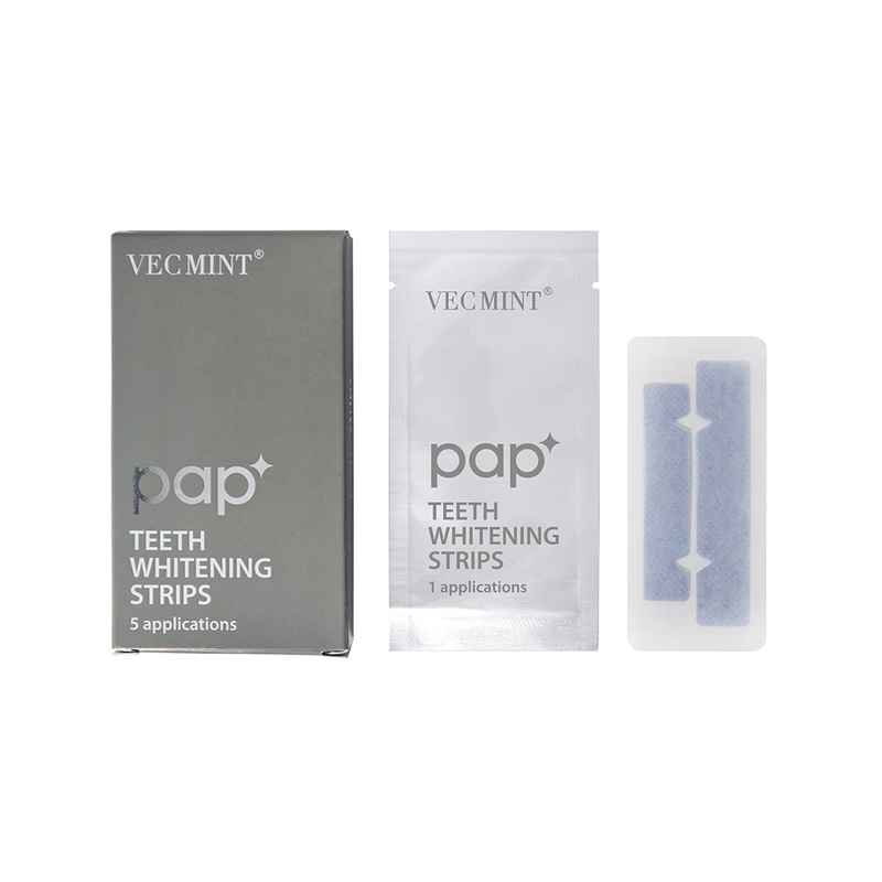 VECMINT pap* アドバンスド 歯を 白くする ストライプ - 5 回の 塗装 の パック - 長く 続く 白い 笑顔.