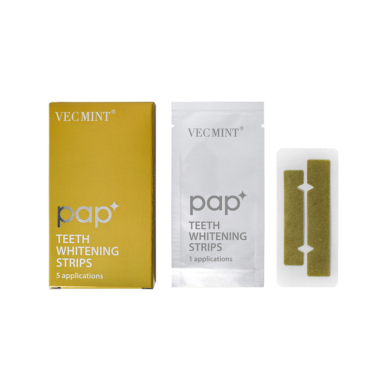 VECMINT pap* アドバンスド 歯を 白くする ストライプ - 5 回の 塗装 の パック - 長く 続く 白い 笑顔.