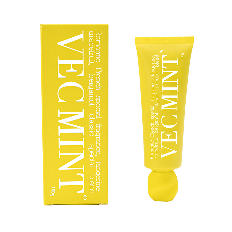 100g ホットセール VECMINT 歯磨き粉: グラップフルーツ,ベルガモット,タンダリンに触発されたフランス風味