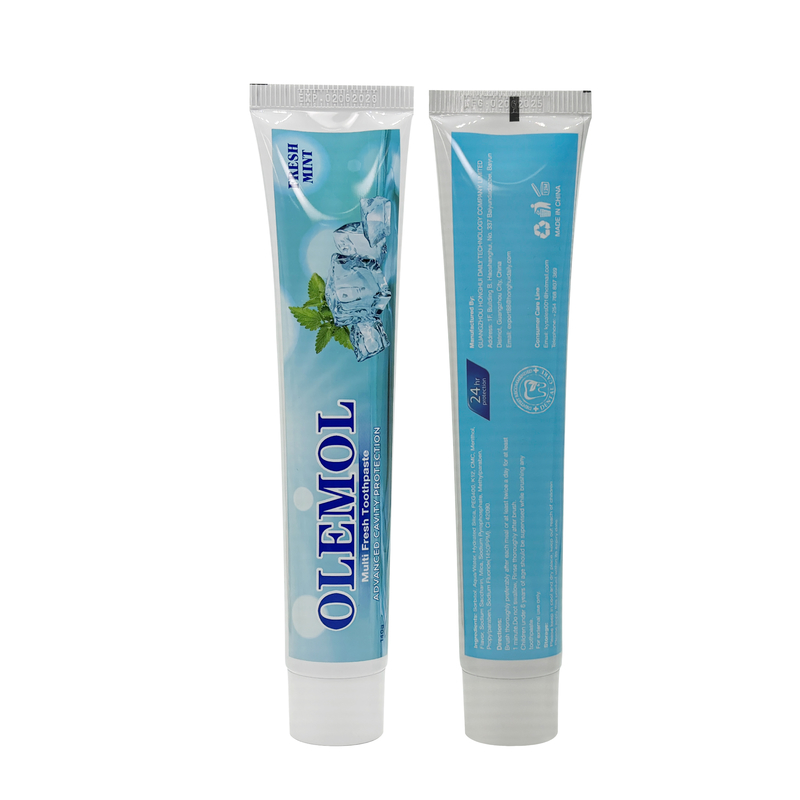 OLEMOL マルチフレッシュ歯磨き粉 100g - アドバンスド虫歯予防配合、フレッシュミントフレーバー、毎日のオーラルケアとデンタルケアに