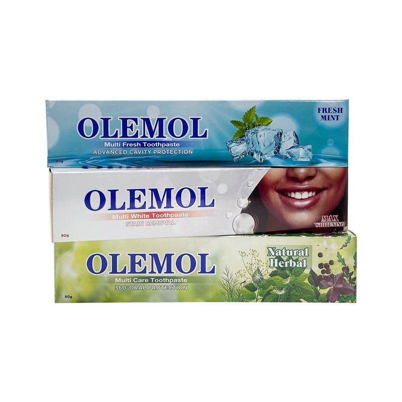 OLEMOL マルチ ホワイト 歯磨き粉 90g - 効果的な歯の白化と毎日の口腔ケアのためのマックス 漂白&汚れ除去 公式