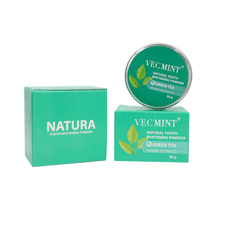 NATURA VECMINT 天然歯磨き粉 - 緑茶ハーブエキス 口腔ケア ブライトニング粉 (30g)