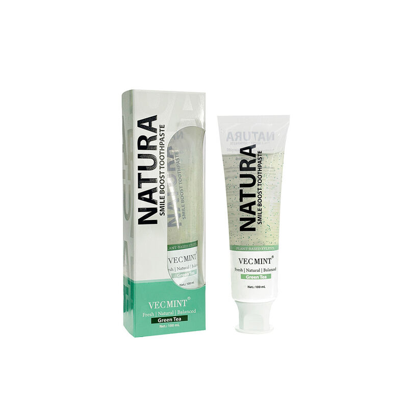 NATURA VECMINT Smile Boost歯磨き粉 - 植物性天然緑茶味 新鮮バランスのとれた口腔ケアペスト 100ml