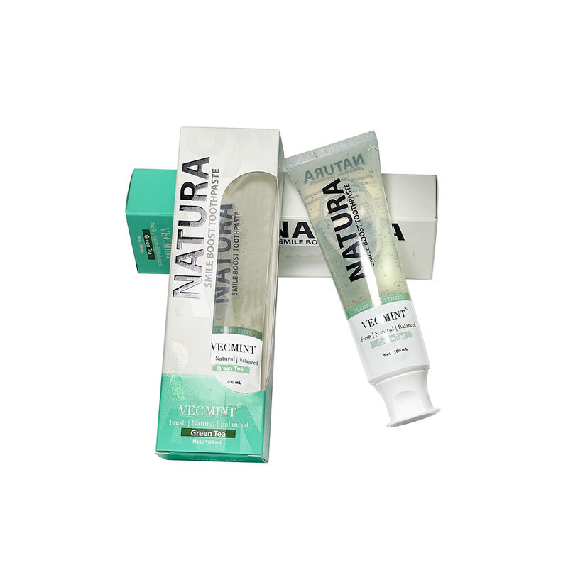 NATURA VECMINT Smile Boost歯磨き粉 - 植物性天然緑茶味 新鮮バランスのとれた口腔ケアペスト 100ml