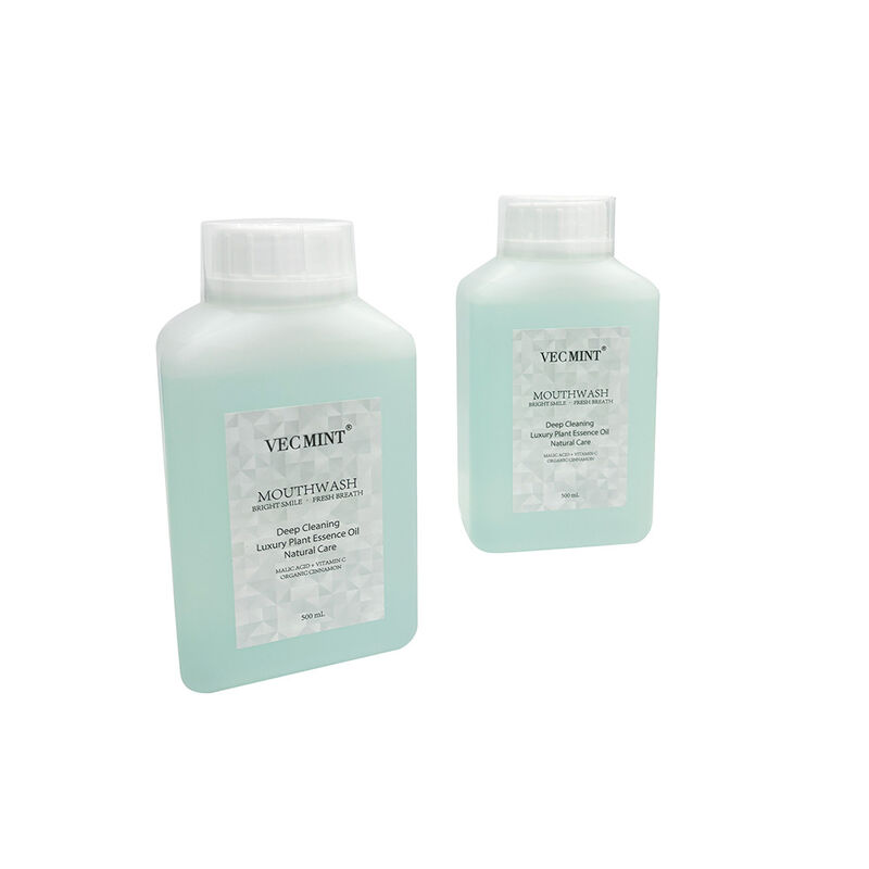 VECMINT 天然口洗浄剤 - 深層浄化 口腔ケア 清潔な息のために高級植物精油で洗浄 500ml