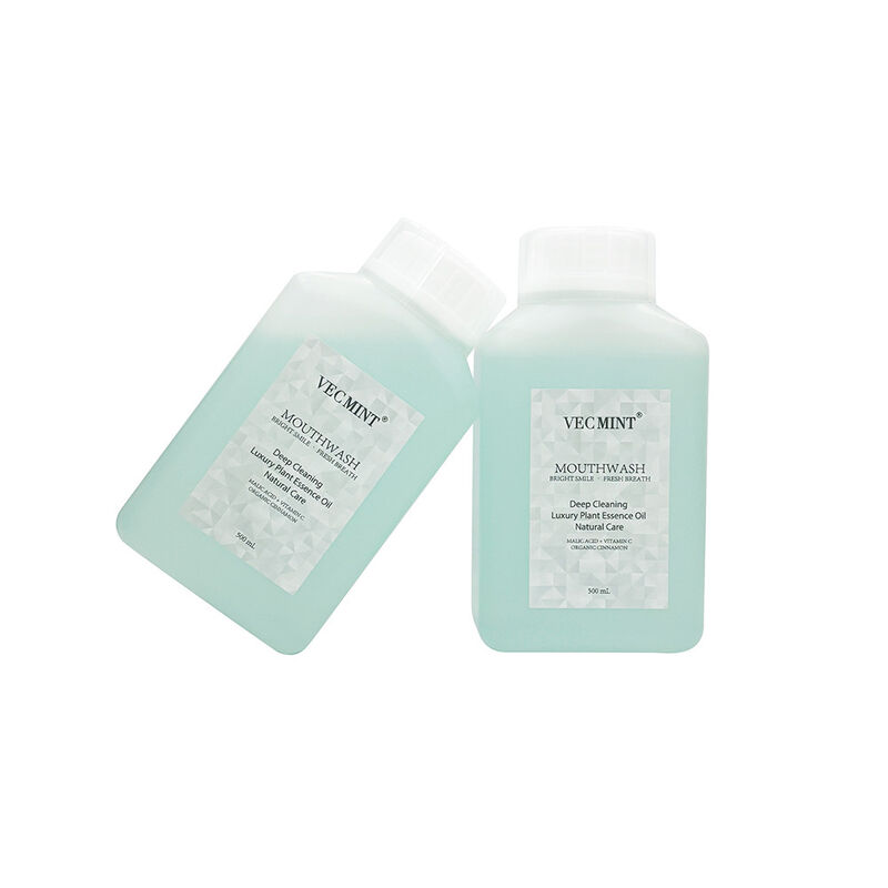 VECMINT 天然口洗浄剤 - 深層浄化 口腔ケア 清潔な息のために高級植物精油で洗浄 500ml