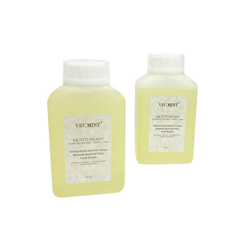 VECMINT プロバイオティック・ディフェンス ハーバルの口洗浄剤 - 抗菌性 抗穴性 口腔洗浄剤 (細菌の植物と新鮮な息をバランス) 500ml 卸売